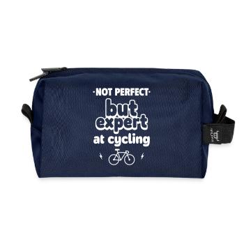 Pas parfait mais expert en cyclisme - Trousse de toilette en tissu recyclé - marine - Devant