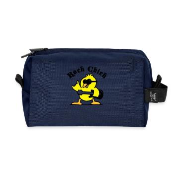 rock_chick_weiss_3c - Recycled Toiletry Zip Bag - navy - Front