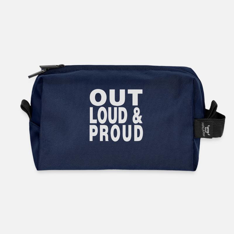 laut und stolz - Recycelte Kulturtasche - Navy