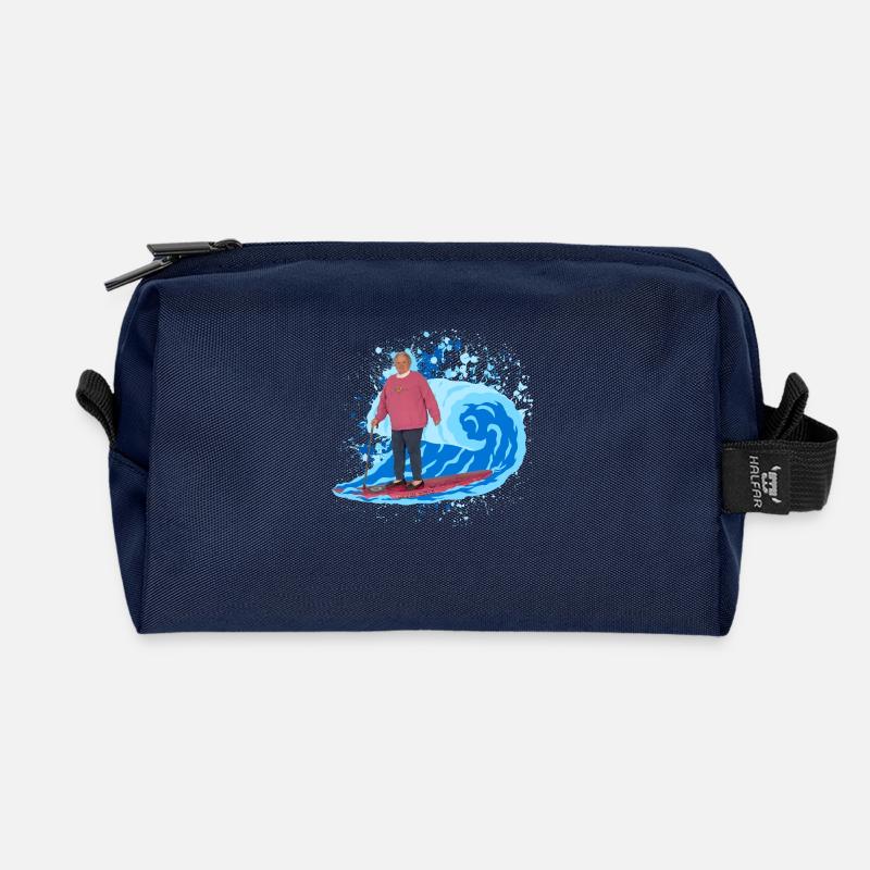 Surf Oma - Recycelte Kulturtasche - Navy