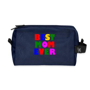 Best mom ever - Recycelte Kulturtasche - Navy - Vorne