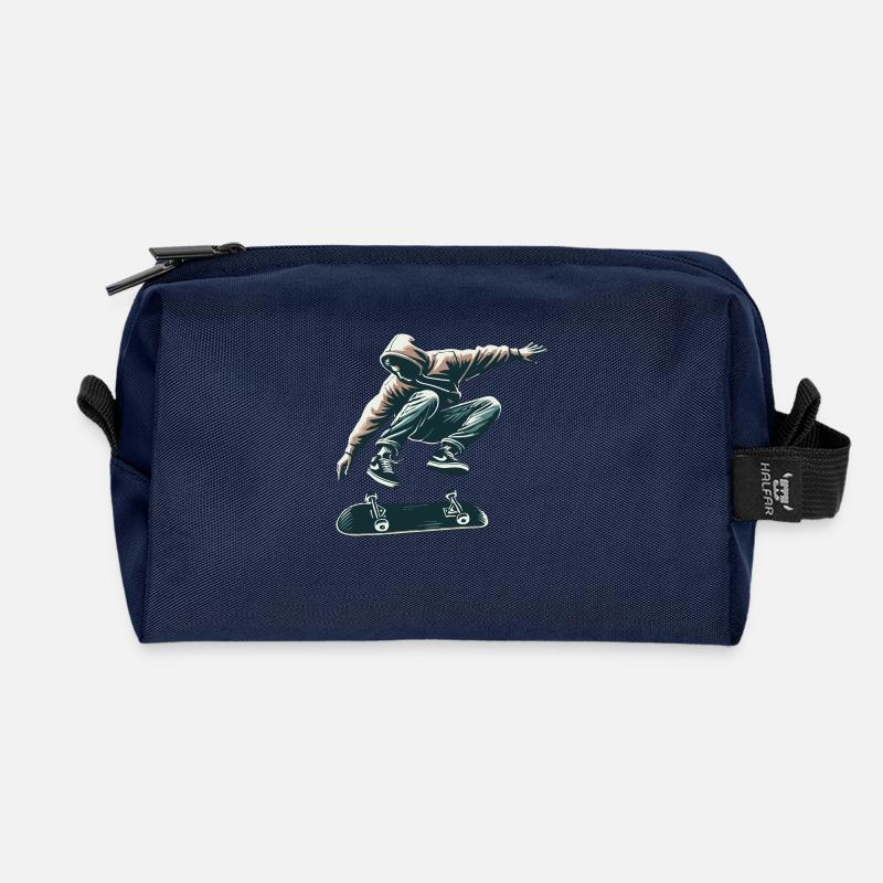 Skater - Recycelte Kulturtasche - Navy