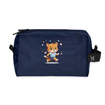 Tigerinchen – So viel Energie! - Recycelte Kulturtasche - Navy - Vorne