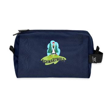 Black Forest Fan - Recycled Toiletry Zip Bag - navy - Front