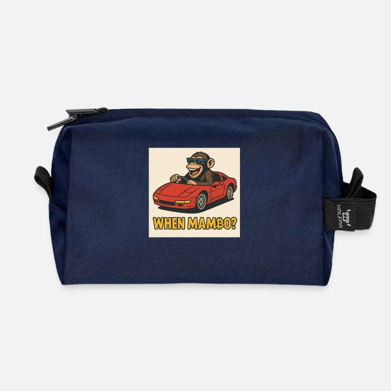 Bitcoin meets Monkey Joe - Recycelte Kulturtasche - Navy