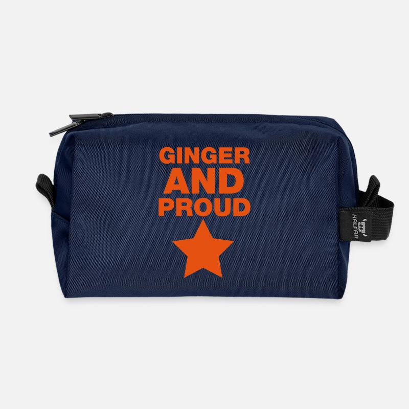 Ginger And Proud Stern - Recycelte Kulturtasche - Navy