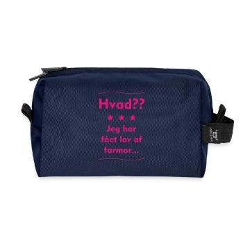 Baby clothes, girls clothes with grandma quote - Recycled Toiletry Zip Bag - navy - Front