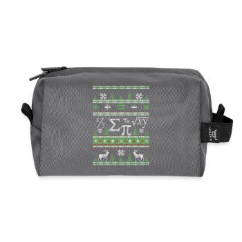 Mathématiciens laid de Noël - Trousse de toilette en tissu recyclé - anthracite - Devant