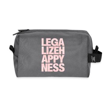 Legalize Happiness T-Shirt - Recycelte Kulturtasche - Anthrazit - Vorne