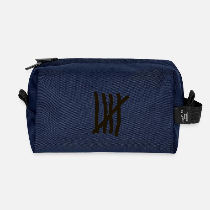 Fünf - Recycelte Kulturtasche - Navy