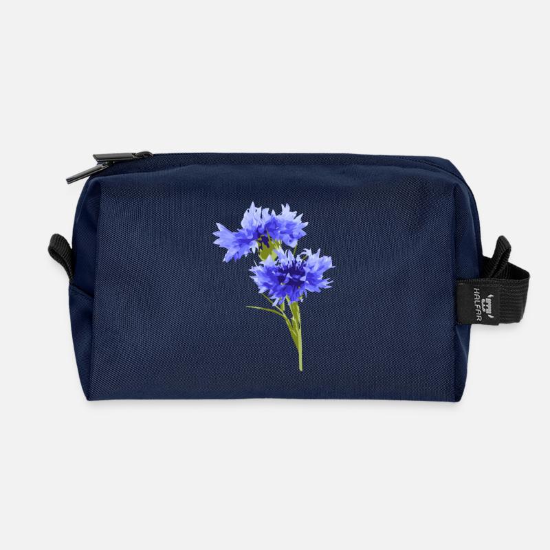 Kornblume - Recycelte Kulturtasche - Navy