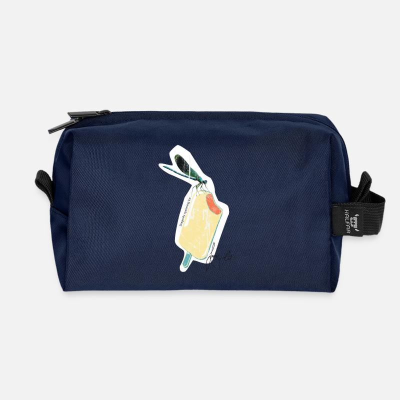 dragonfly - Recycled Toiletry Zip Bag - navy