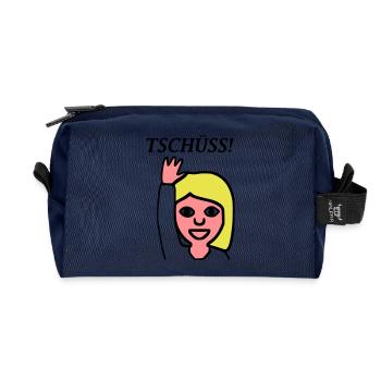 Emoji Grüßen Tschüss - Recycelte Kulturtasche - Navy - Vorne