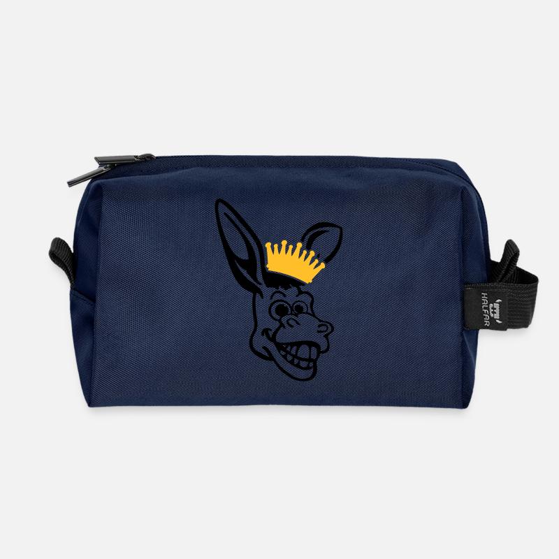 donkey_face_pe2 - Recycelte Kulturtasche - Navy