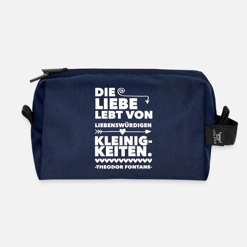 Die Liebe - Recycelte Kulturtasche - Navy