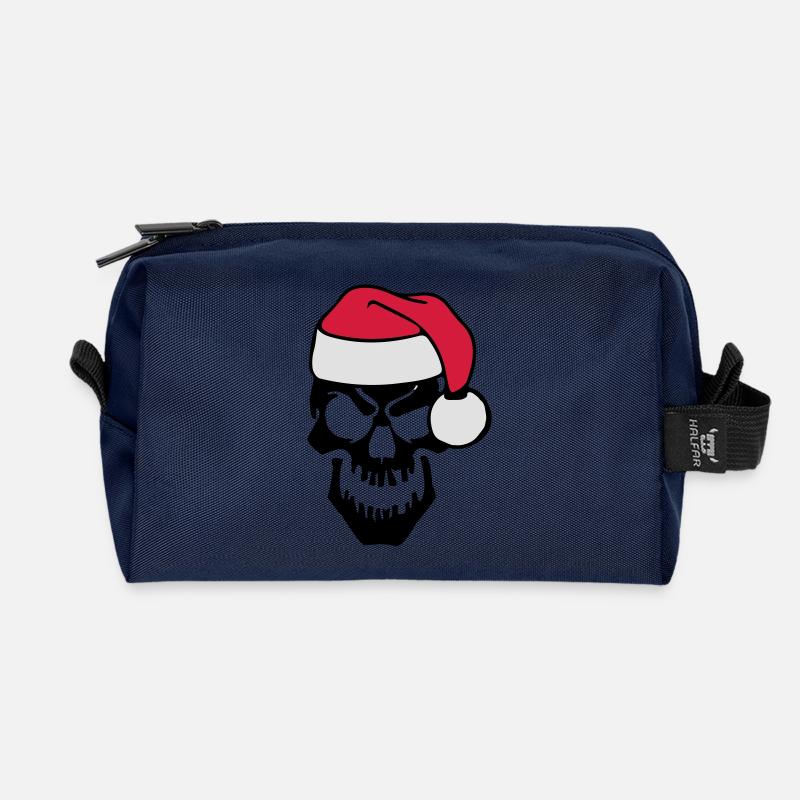 skull christmas - Recycelte Kulturtasche - Navy