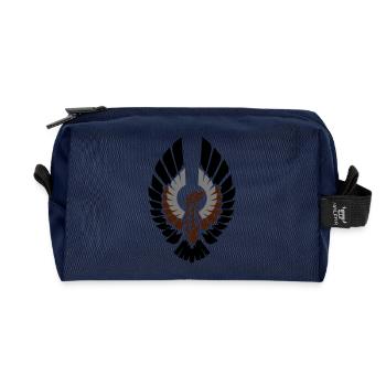 Hawk Tribal - Trousse de toilette en tissu recyclé - marine - Devant