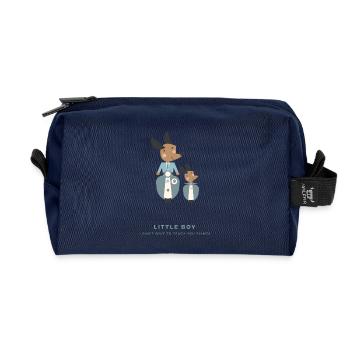 PETIT GARÇON, PÈRE ET FILS - Trousse de toilette en tissu recyclé - marine - Devant