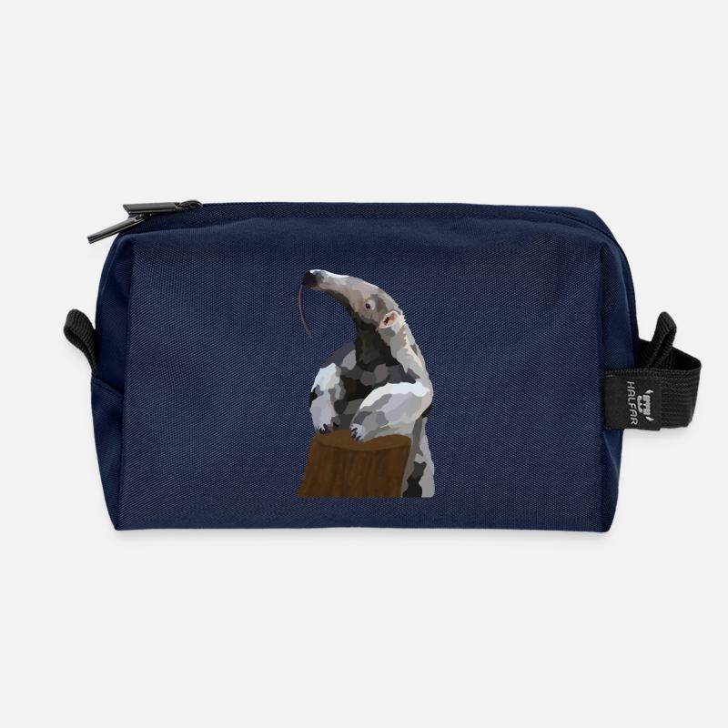 Antonio, der Ameisenbär - Recycelte Kulturtasche - Navy