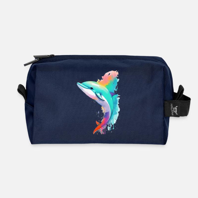 Delfin - Recycelte Kulturtasche - Navy