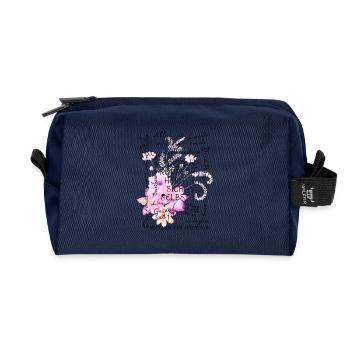 Healing Recovery Motivation - Recycled Toiletry Zip Bag - navy - Front