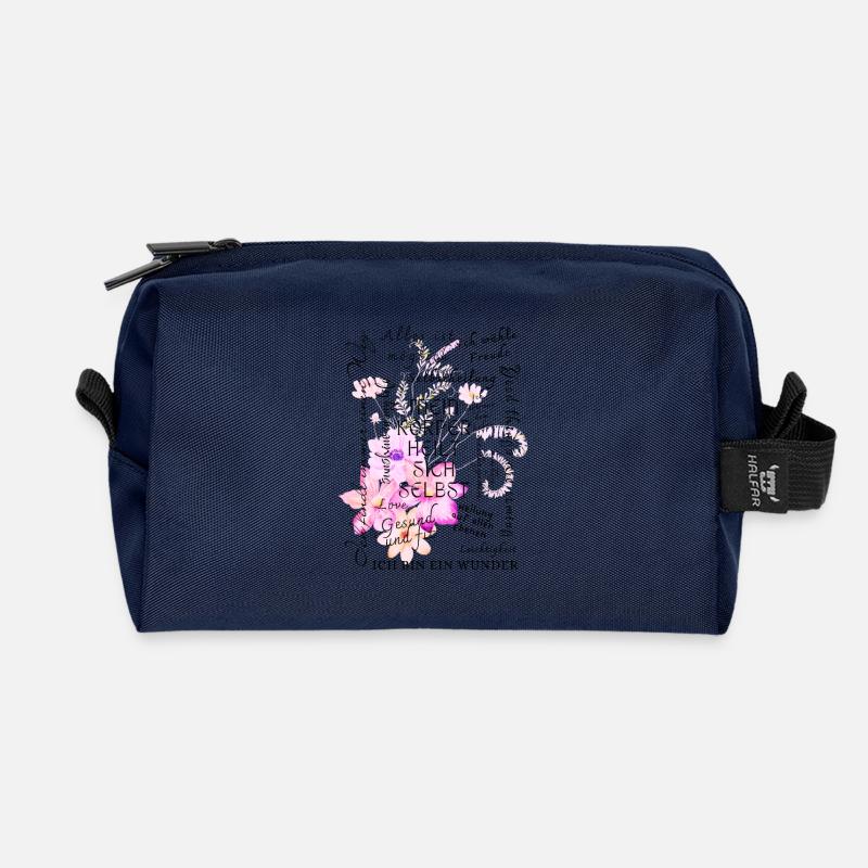 Heilung Genesung Motivation  - Recycelte Kulturtasche - Navy