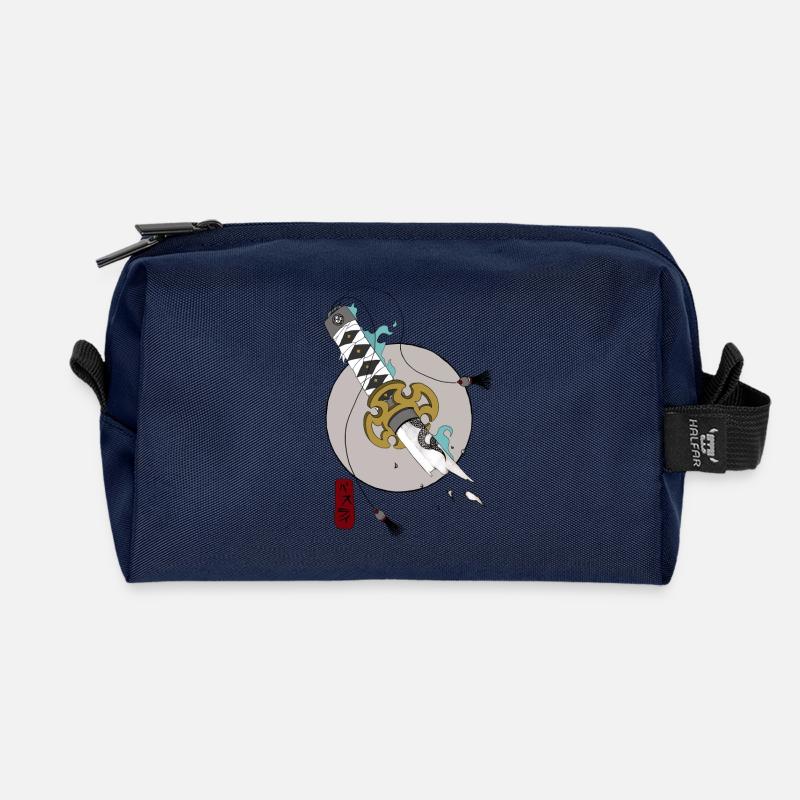 Samurai Katana - Recycelte Kulturtasche - Navy