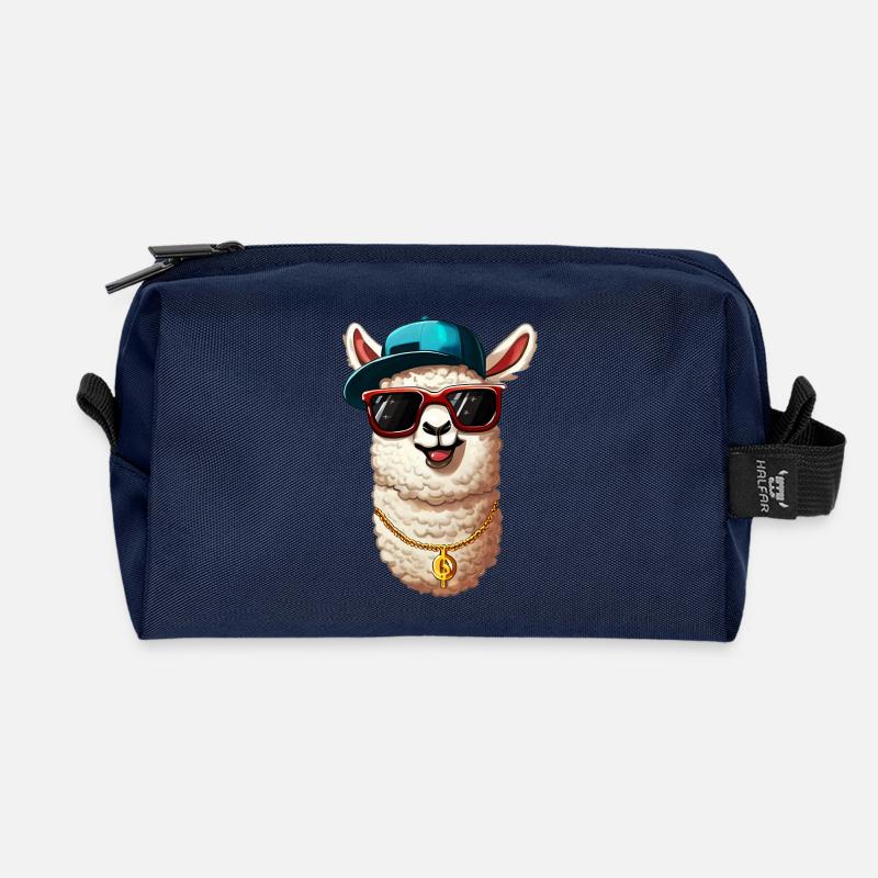 Alpaka - Recycelte Kulturtasche - Navy