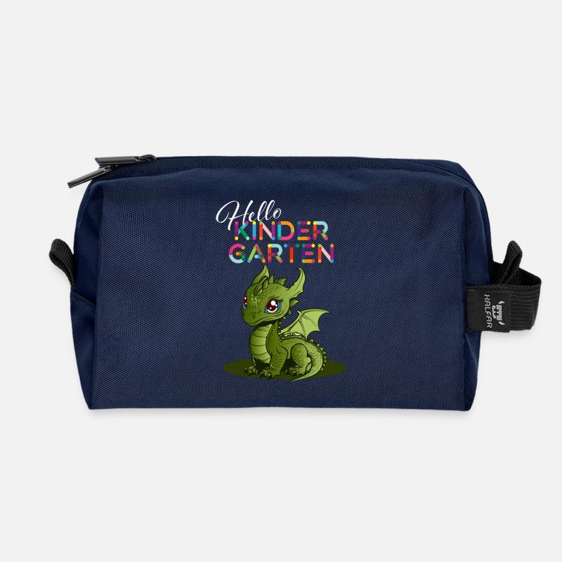 Hello Kindergarten - Recycelte Kulturtasche - Navy