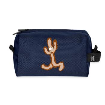 Cactus Face Running Happy Legs Running Fast - Recycled Toiletry Zip Bag - navy - Front