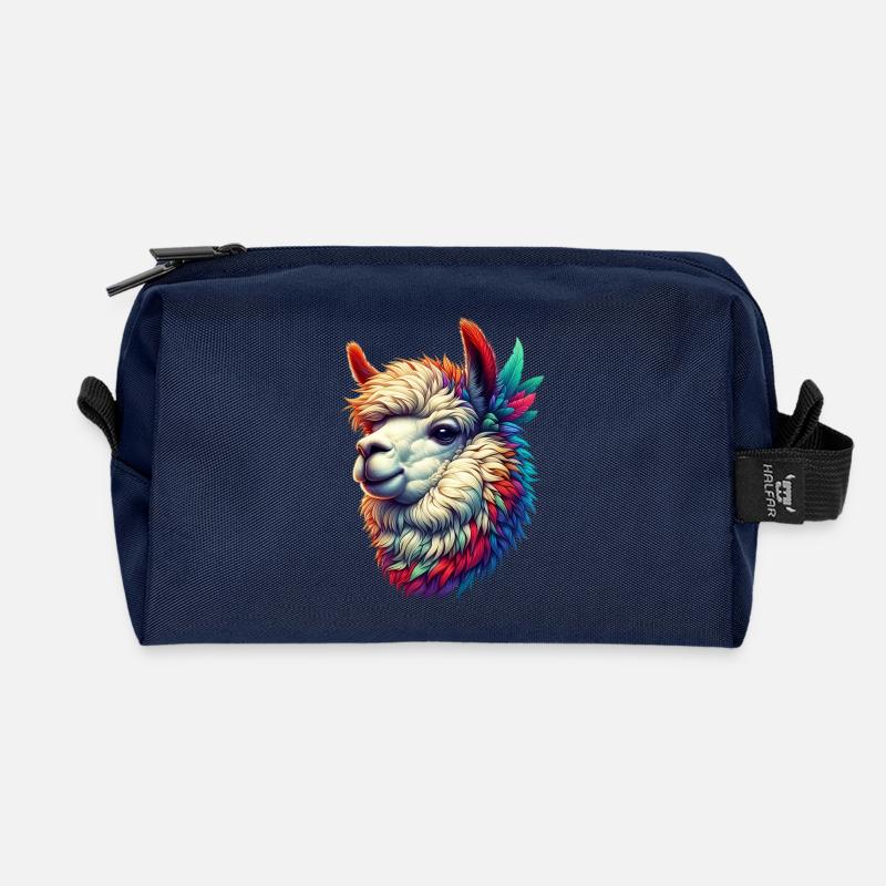 Alpaka - Recycelte Kulturtasche - Navy