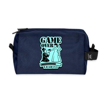 Hochzeit Game Over Loading - Recycelte Kulturtasche - Navy - Vorne