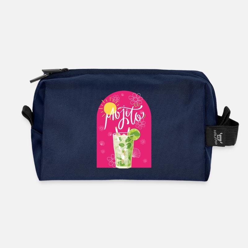 Mojito - Recycled Toiletry Zip Bag - navy