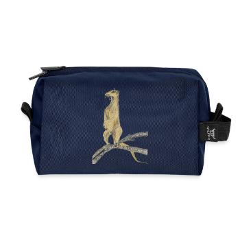 Fantasievögel auf Zweigen - Recycelte Kulturtasche - Navy - Vorne