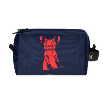 Bulldoge - Recycelte Kulturtasche - Navy - Vorne