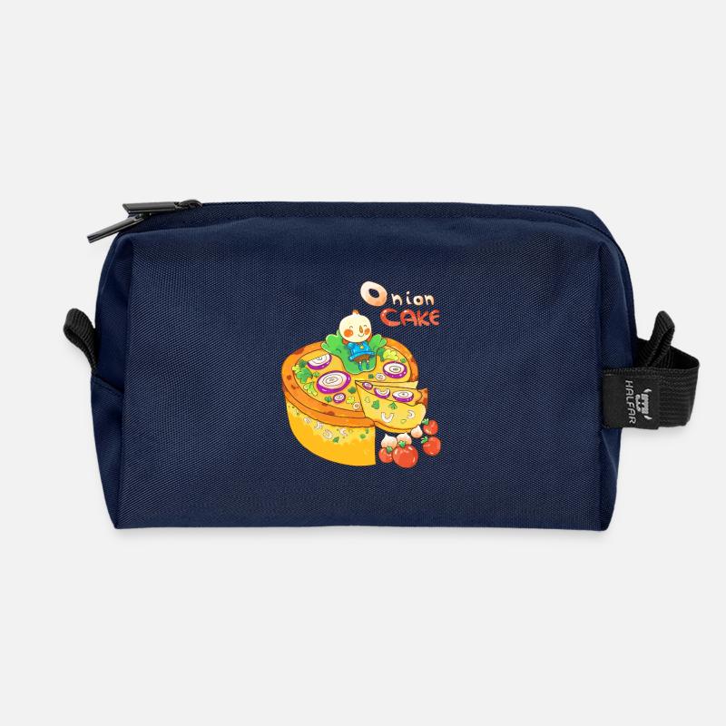 Zwiebelkuchen - Recycelte Kulturtasche - Navy