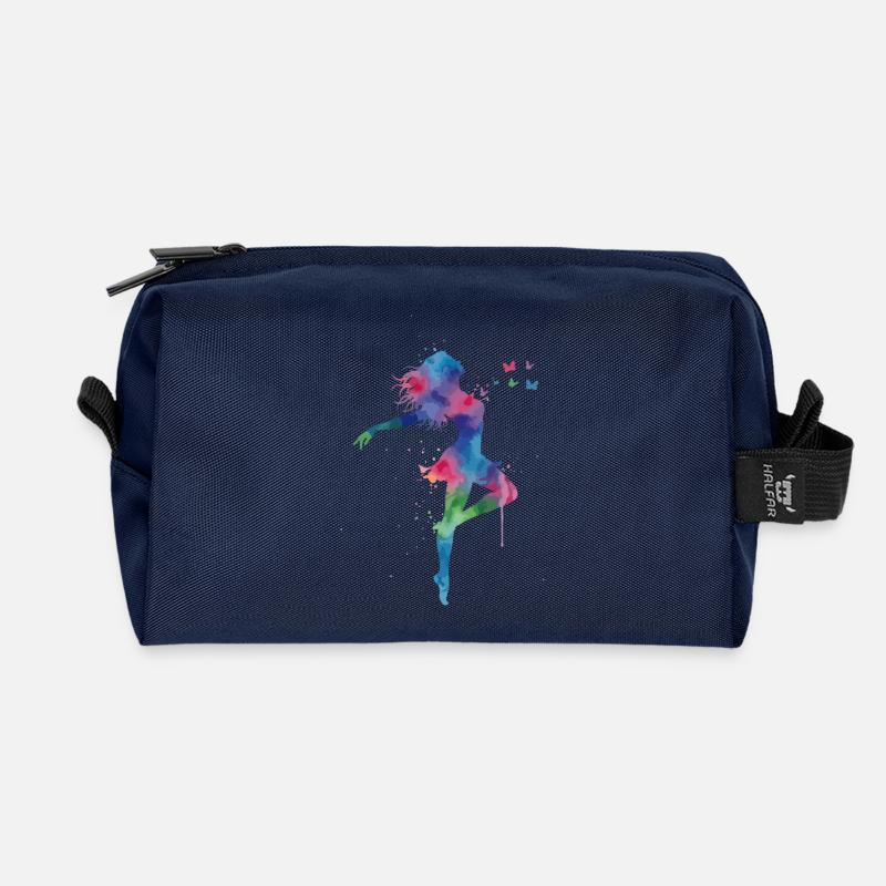 Wild und frei - Recycelte Kulturtasche - Navy