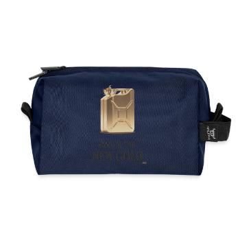Fuel Is The New Gold Benzin Humor - Recycled Toiletry Zip Bag - navy - Front