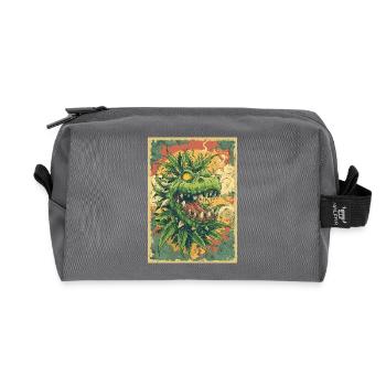 Grüner Drachendrache Cannabis Poster - Recycelte Kulturtasche - Anthrazit - Vorne