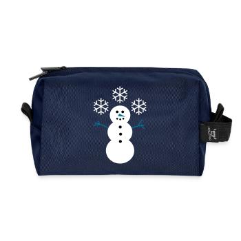 Bonhomme de Neige - Trousse de toilette en tissu recyclé - marine - Devant