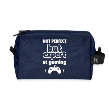 Expert at gaming - Recycled Toiletry Zip Bag - navy - Front