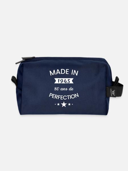 Jahrgang 1945 Humor Jubiläum 80 Jahre - Recycelte Kulturtasche - Navy