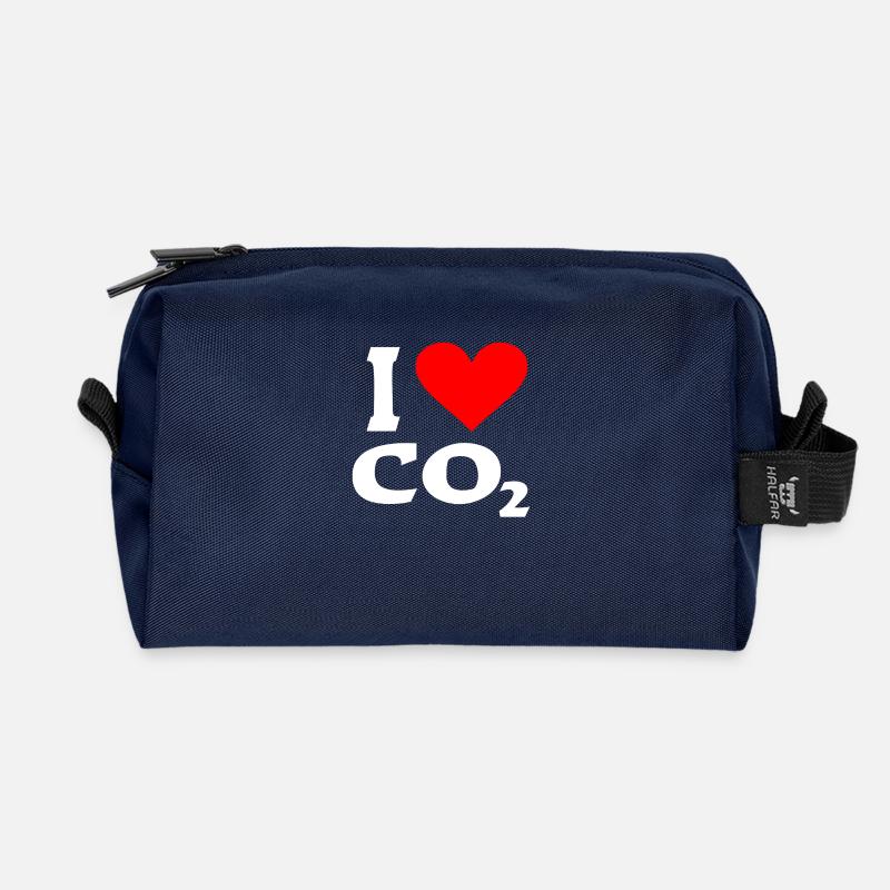 i love co2 - Recycelte Kulturtasche - Navy