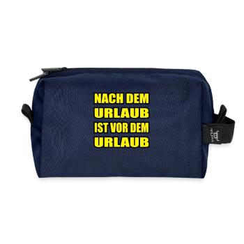 urlaub - Recycelte Kulturtasche - Navy - Vorne