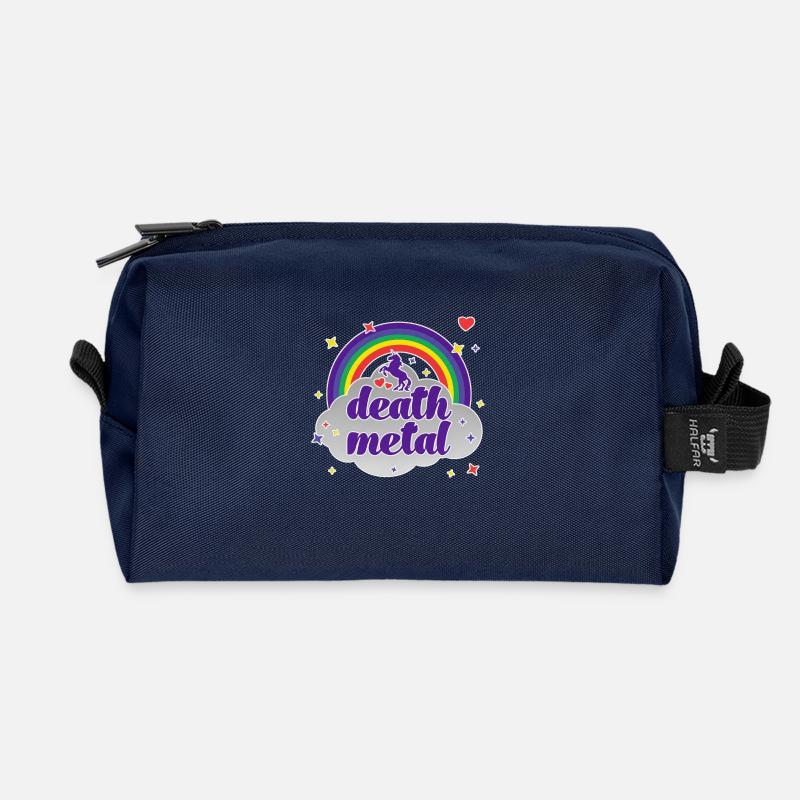 Death Metal Rainbow - Recycelte Kulturtasche - Navy