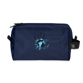 Blauer Hand großen - Recycelte Kulturtasche - Navy - Vorne