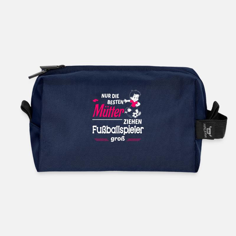 Mama Fußball - Recycelte Kulturtasche - Navy