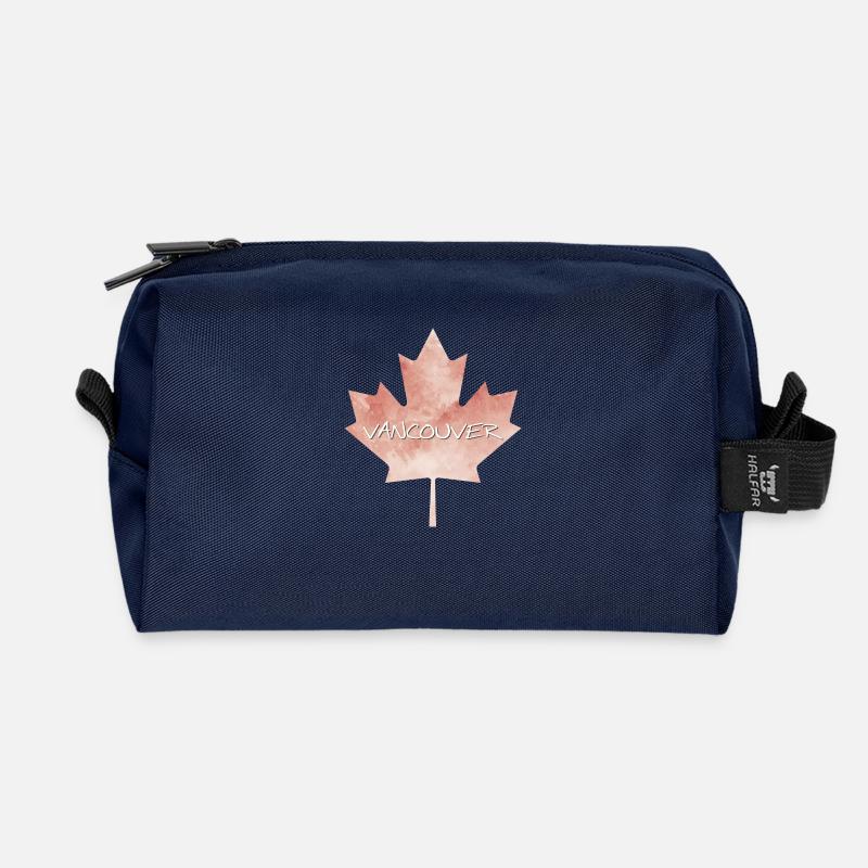 Ahornblatt Vancouver - Recycelte Kulturtasche - Navy