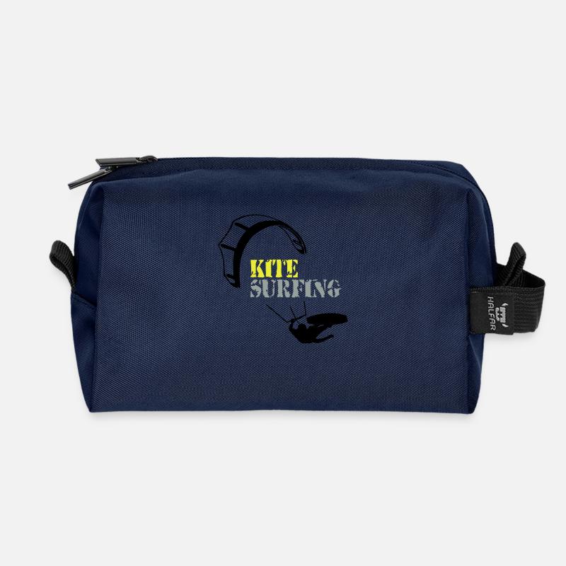 Kitesurfing - Recycelte Kulturtasche - Navy