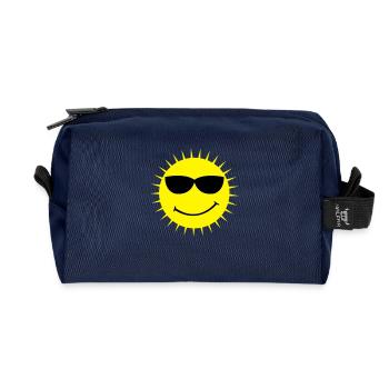 sun - Recycelte Kulturtasche - Navy - Vorne